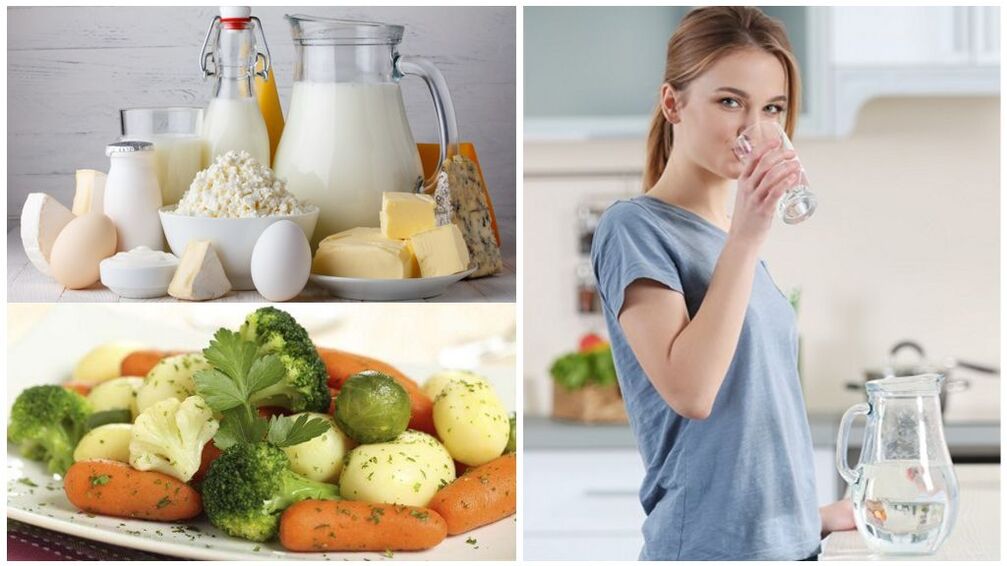 Diet untuk eksaserbasi asam urat - air, produk susu, sayuran rebus