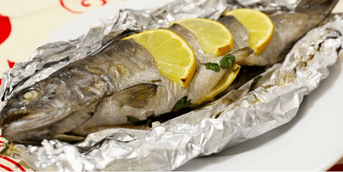 Trout di oven